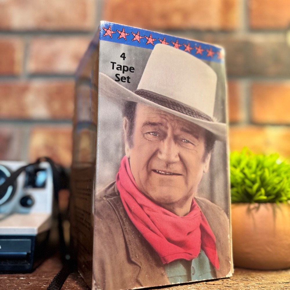 John Wayne The Duke 4 VHS Set Rainbow Valley Blue Steel Lawless Range Western